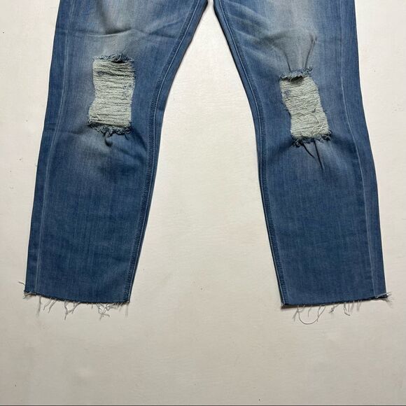 Just Black | NWT High Rise Relaxed Raw Hem Crop Jeans - Picture 3 of 10